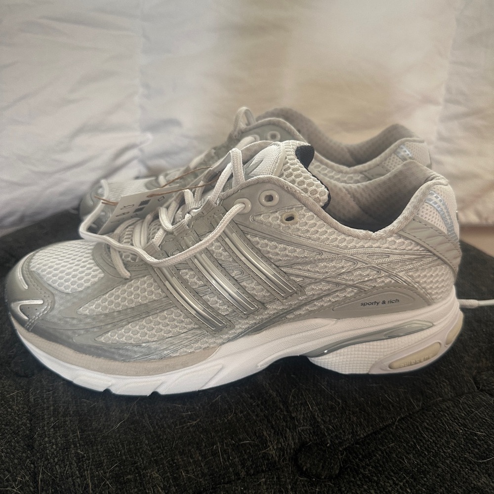 Adidas x Sporty & Rich Women's White and Gray Sneakers